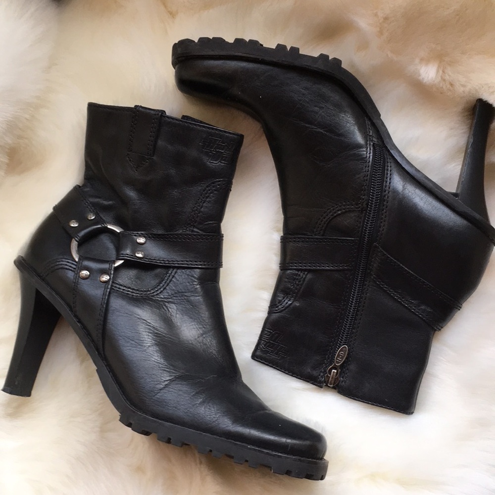 HARLEY DAVIDSON WOMEN BLACK BOOTS SIZE 9 - Picture 1 of 6